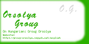 orsolya groug business card